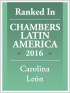 Senior Associate Carolina Leon ranked in Chambers Latin America 2016